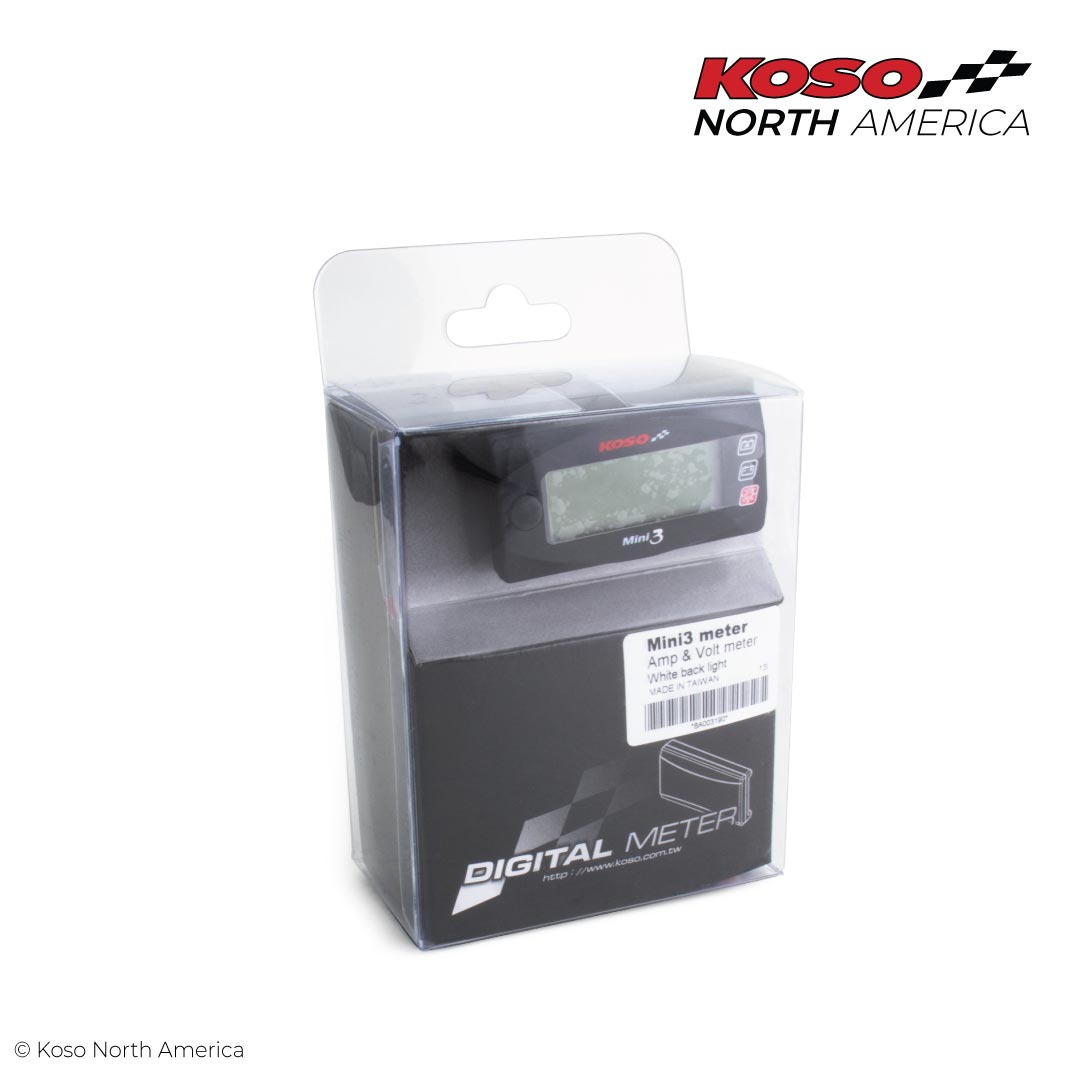 Koso Mini 3 voltmetro amperometro 12V digitale