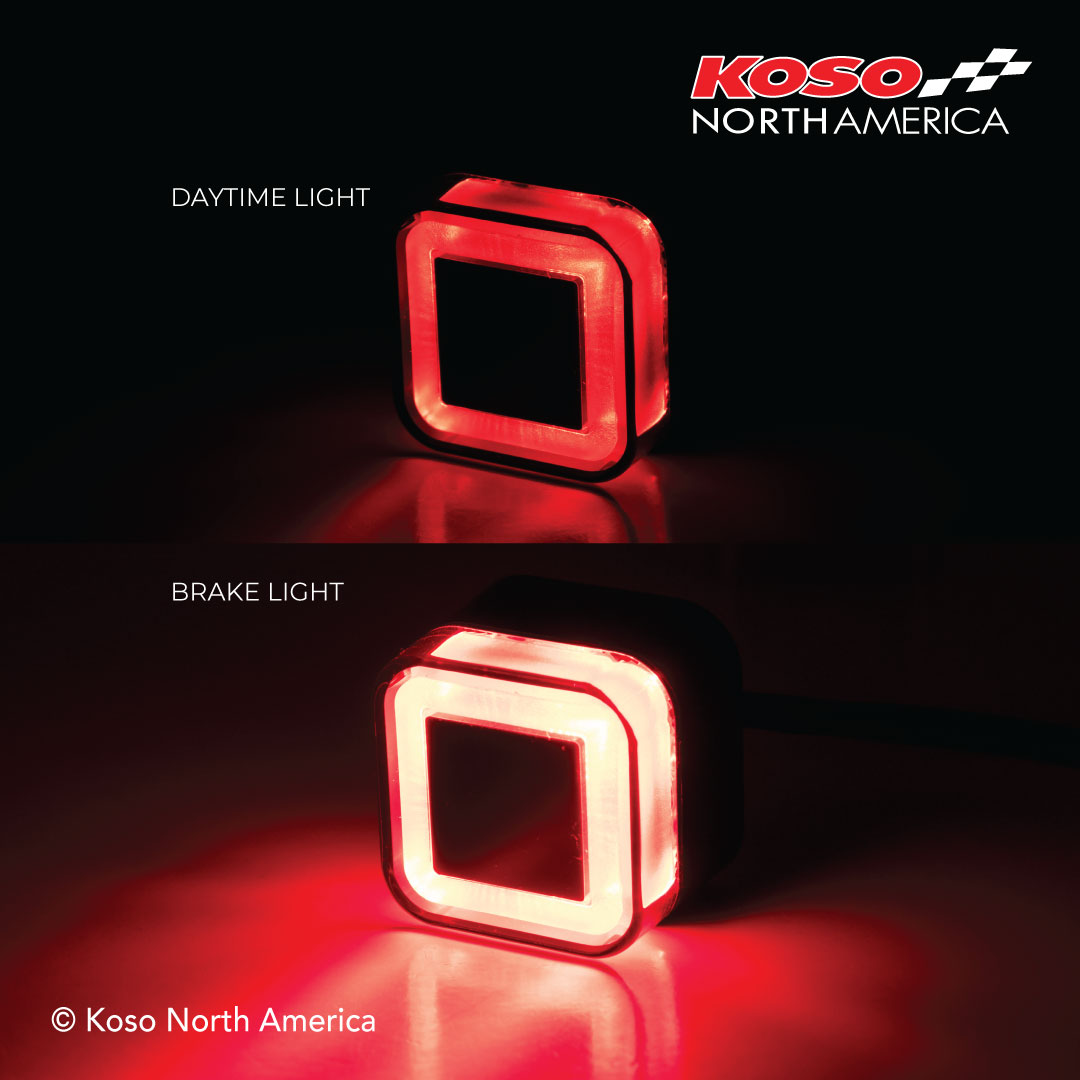 Koso GT-07 fanale stop LED rosso lente rossa