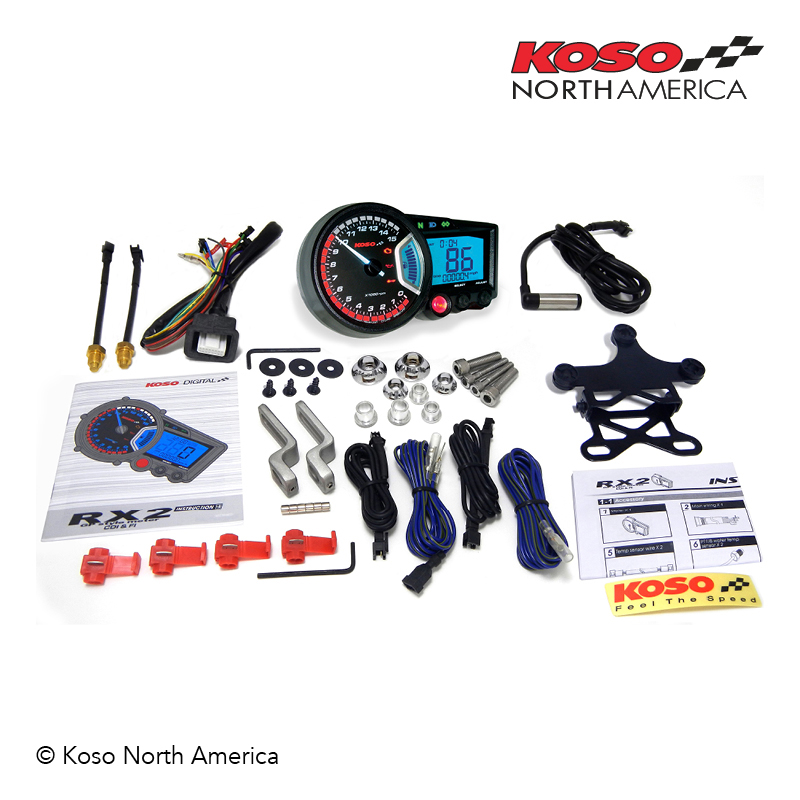 Koso RX-2 GP Style cruscotto multifunzione moto shift-light