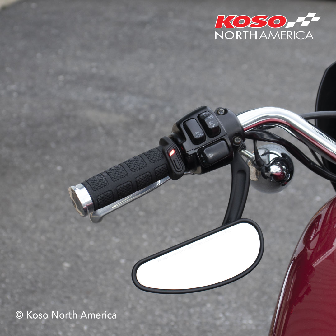 Koso Titan-II manopole riscaldate Harley cavo chrome