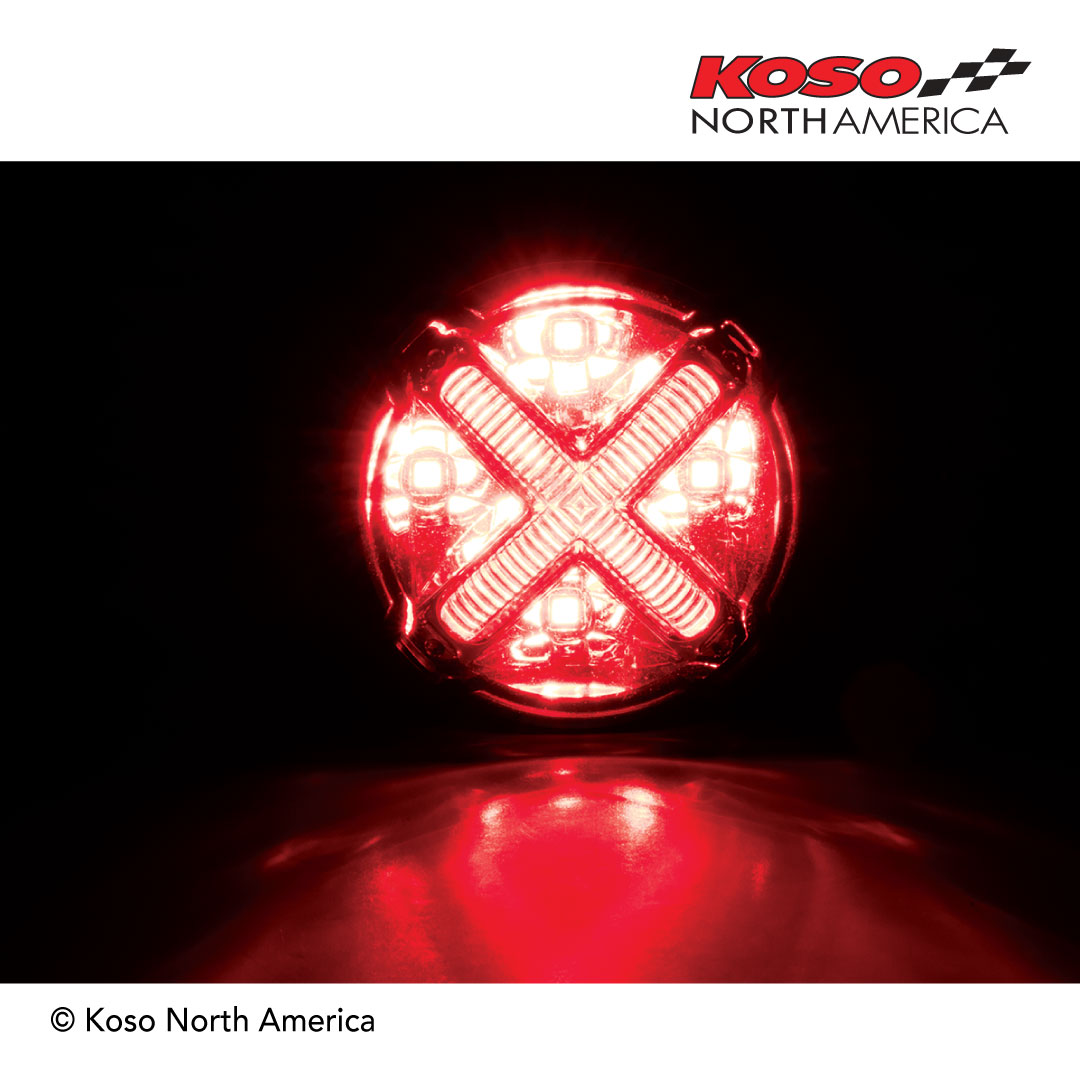 Koso GT-02S stop LED rosso lente X