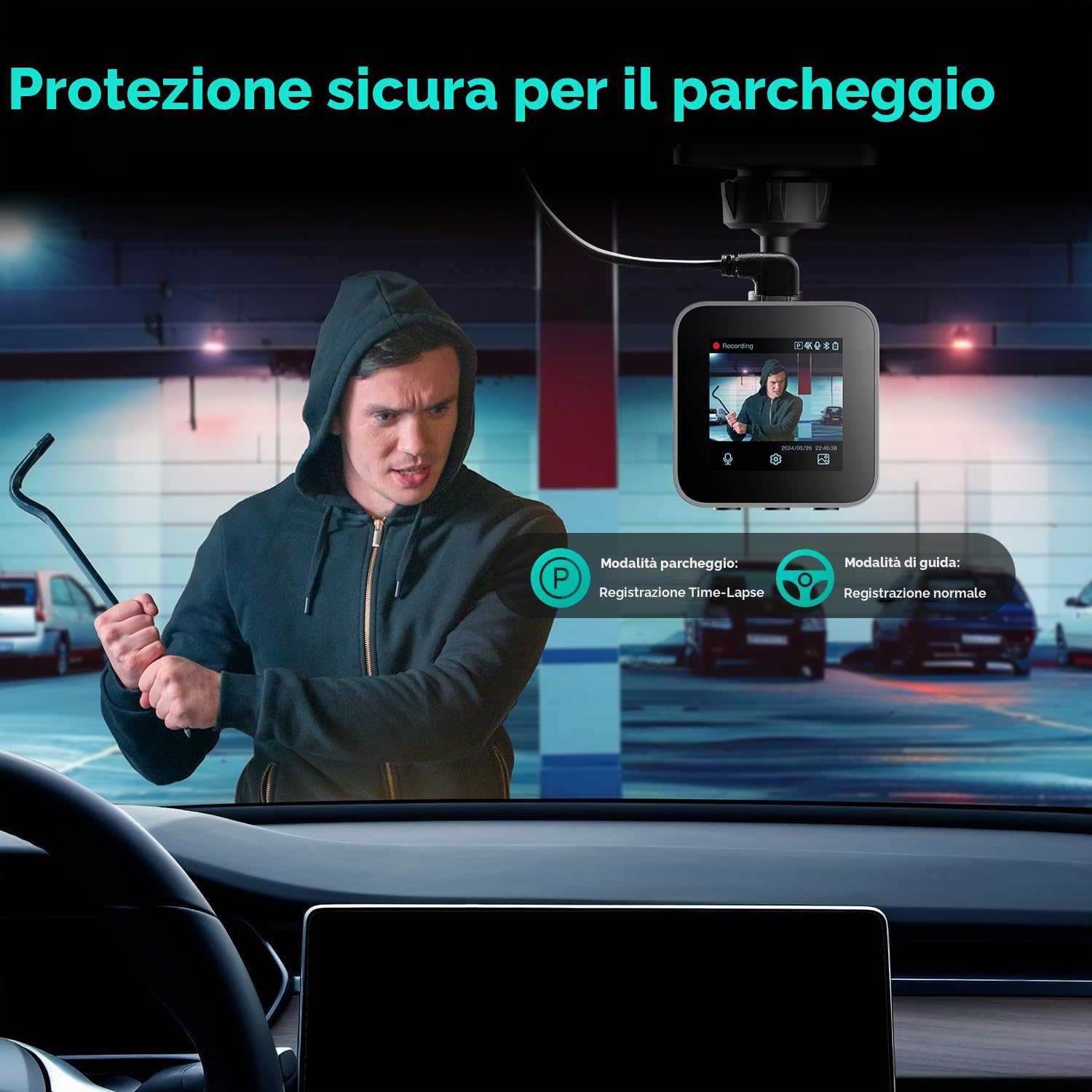 Botslab kit cablaggio dash cam Type-C parcheggio