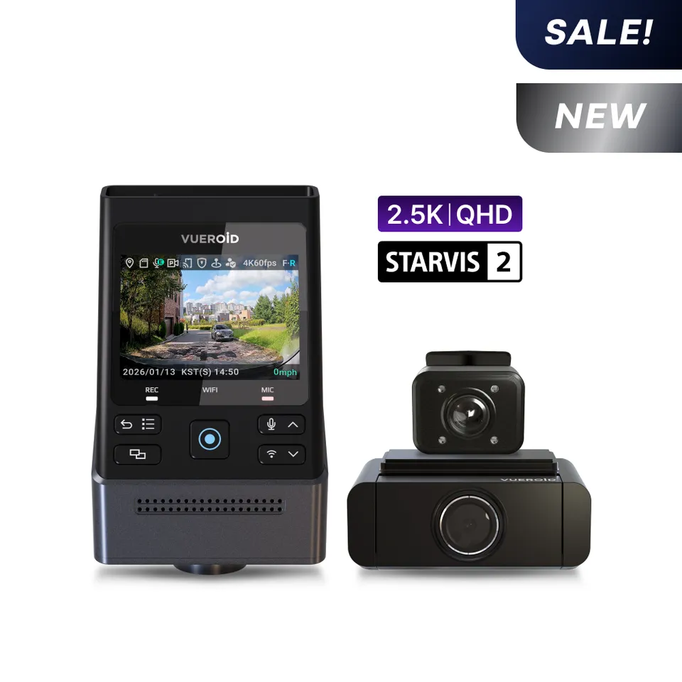Vueroid S1 QHD Infinite dash cam 3 canali con opzione