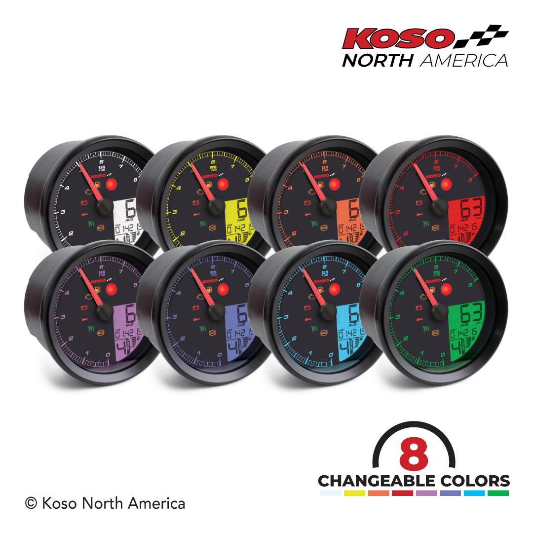 Koso HD-04 contachilometri moto 4 pollici nero