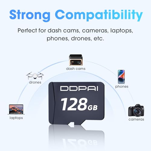 DDPAI 128GB scheda SD 4K U3 V30 A1