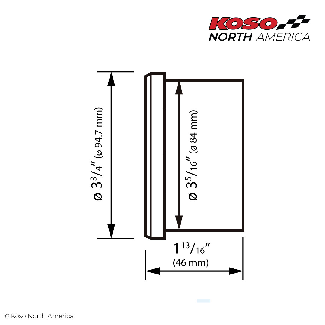 Koso TNT-04 contachilometri multifunzione cornice nera LCD