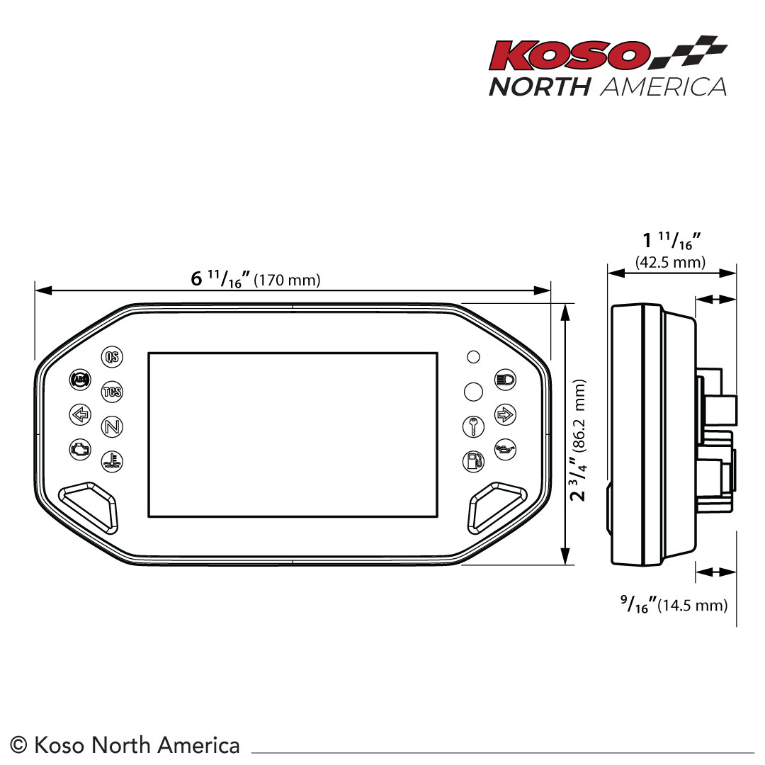Koso RX-4S strumento TFT Yamaha MT-07 2021 Bluetooth