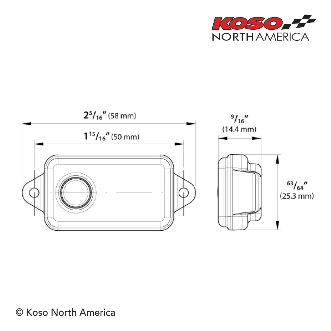 Koso luce abitacolo LED bianca verticale