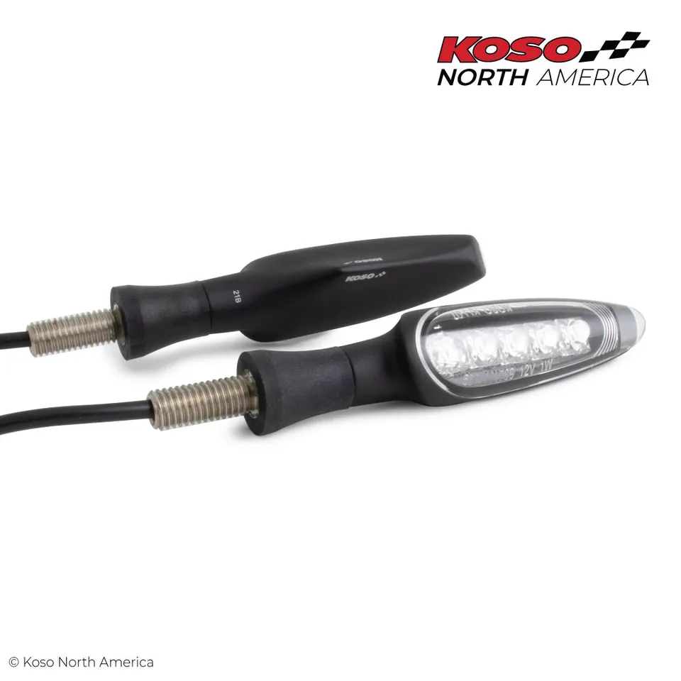 Koso Unlimited indicatori LED nero opaco coppia