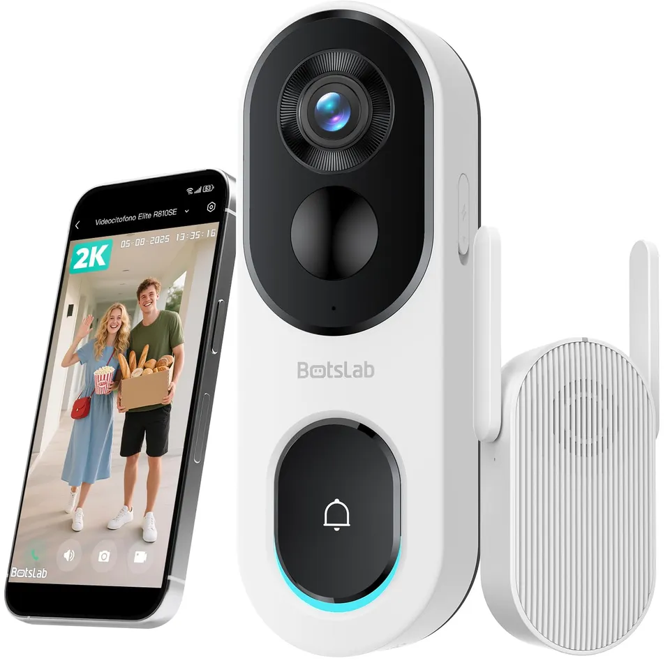 Botslab videocitofono WiFi 2K bianco IP66
