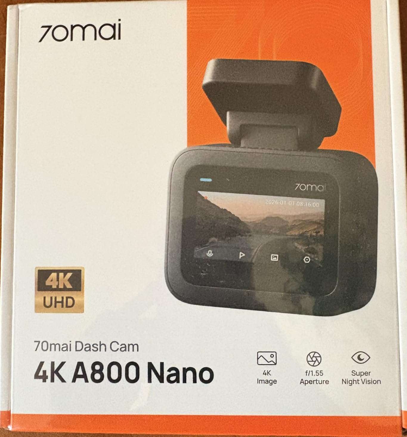 70mai A800 Nano dash cam 4K HDR Wi-Fi 6