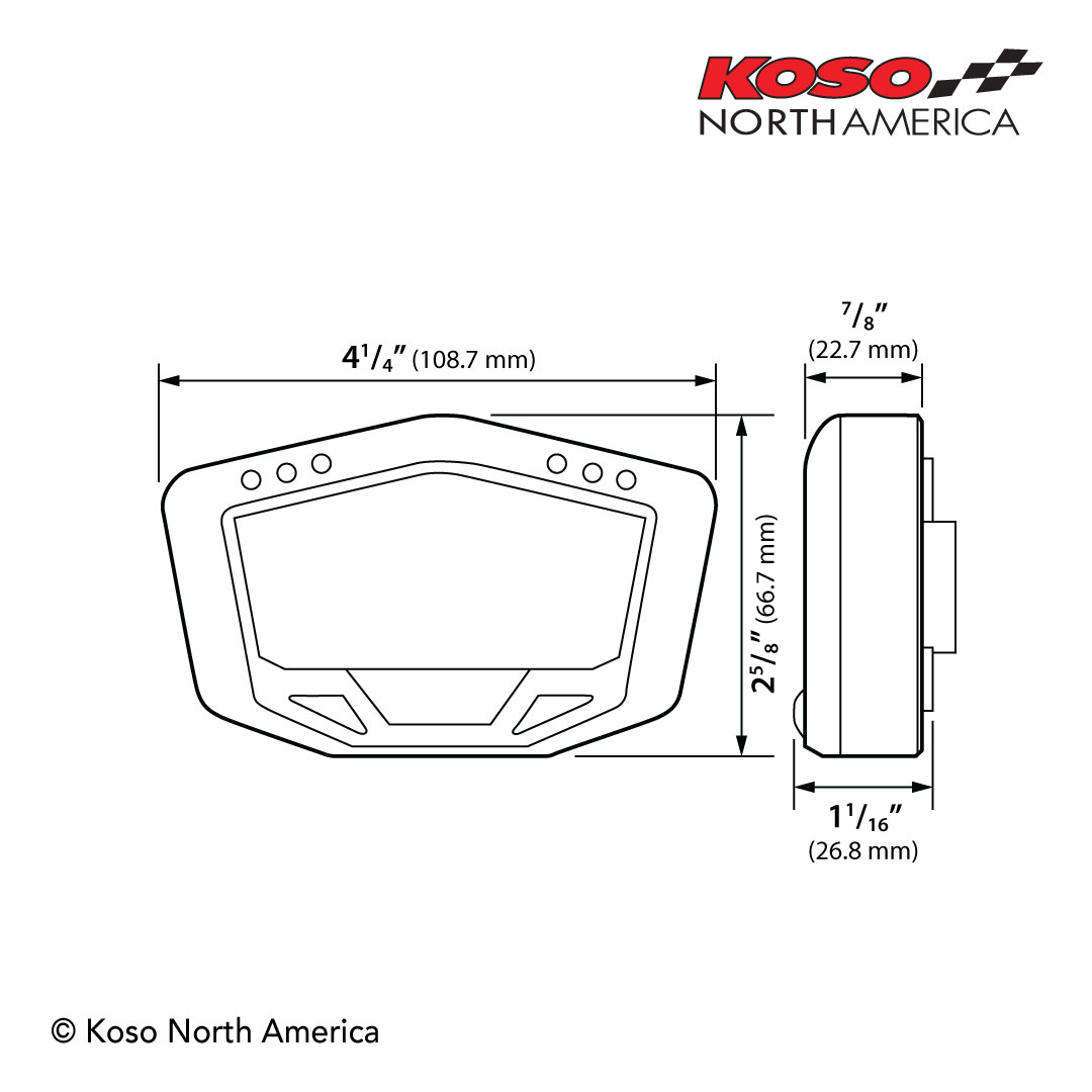 Koso DB-02R quadro strumenti moto street LCD