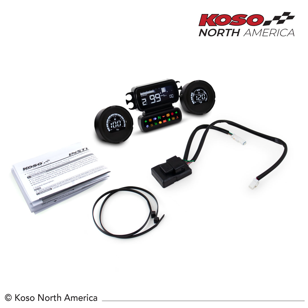 Koso D2 kit strumenti completo Harley Baggers