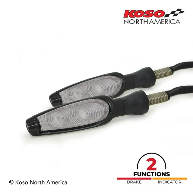 Koso Infinity frecce LED posteriori duali trasparenti