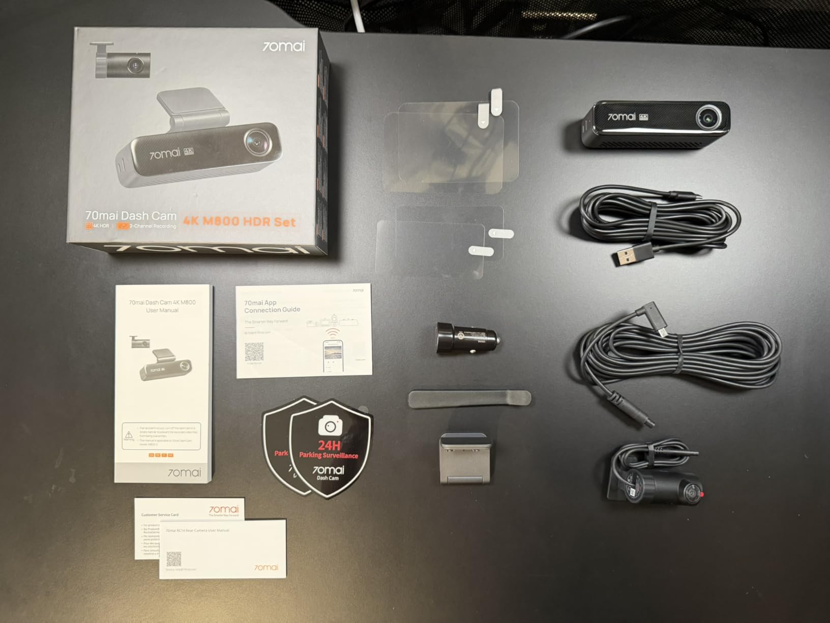 70mai M800 dash cam auto 4K anteriore posteriore 128GB