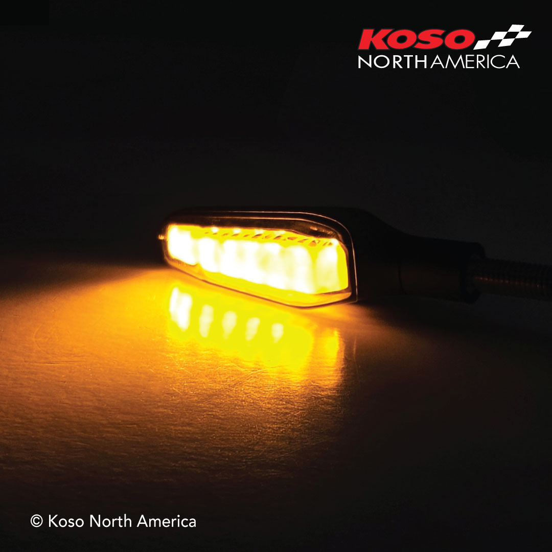 Koso GW-04 frecce LED sequenziali coppia M8 alluminio