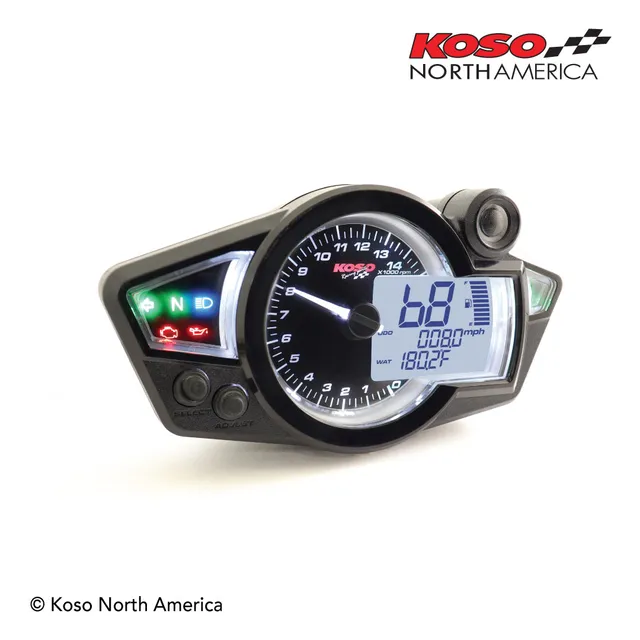 Koso RX-1N quadro strumenti moto multifunzione nero