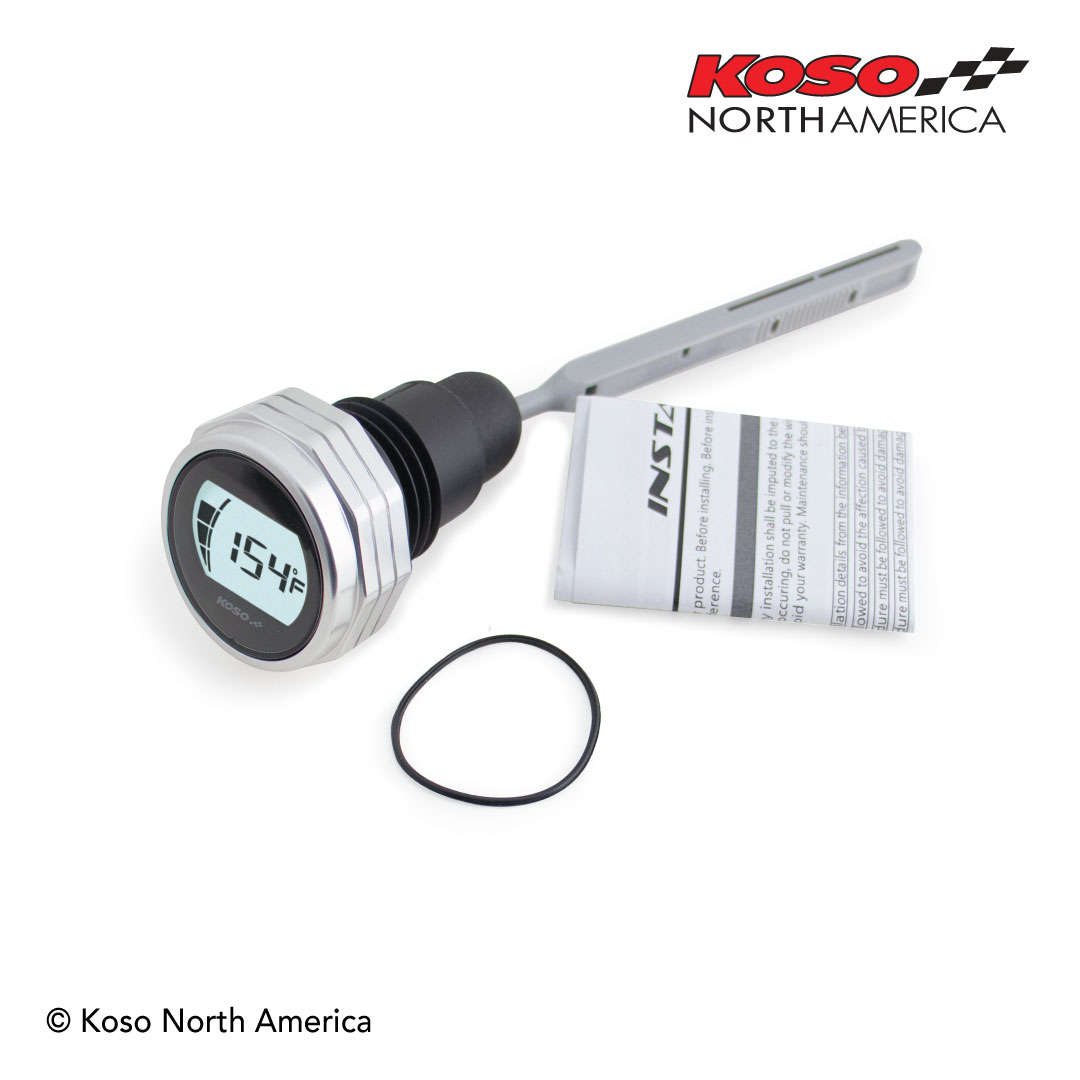 Koso HD Oil Dipstick astina olio Harley argento