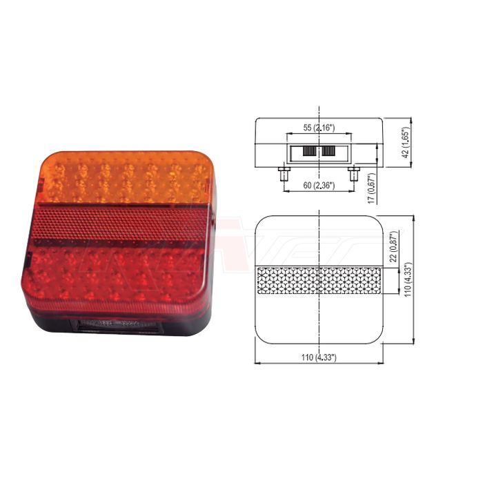 Riatec MOD2531 luci rimorchio LED