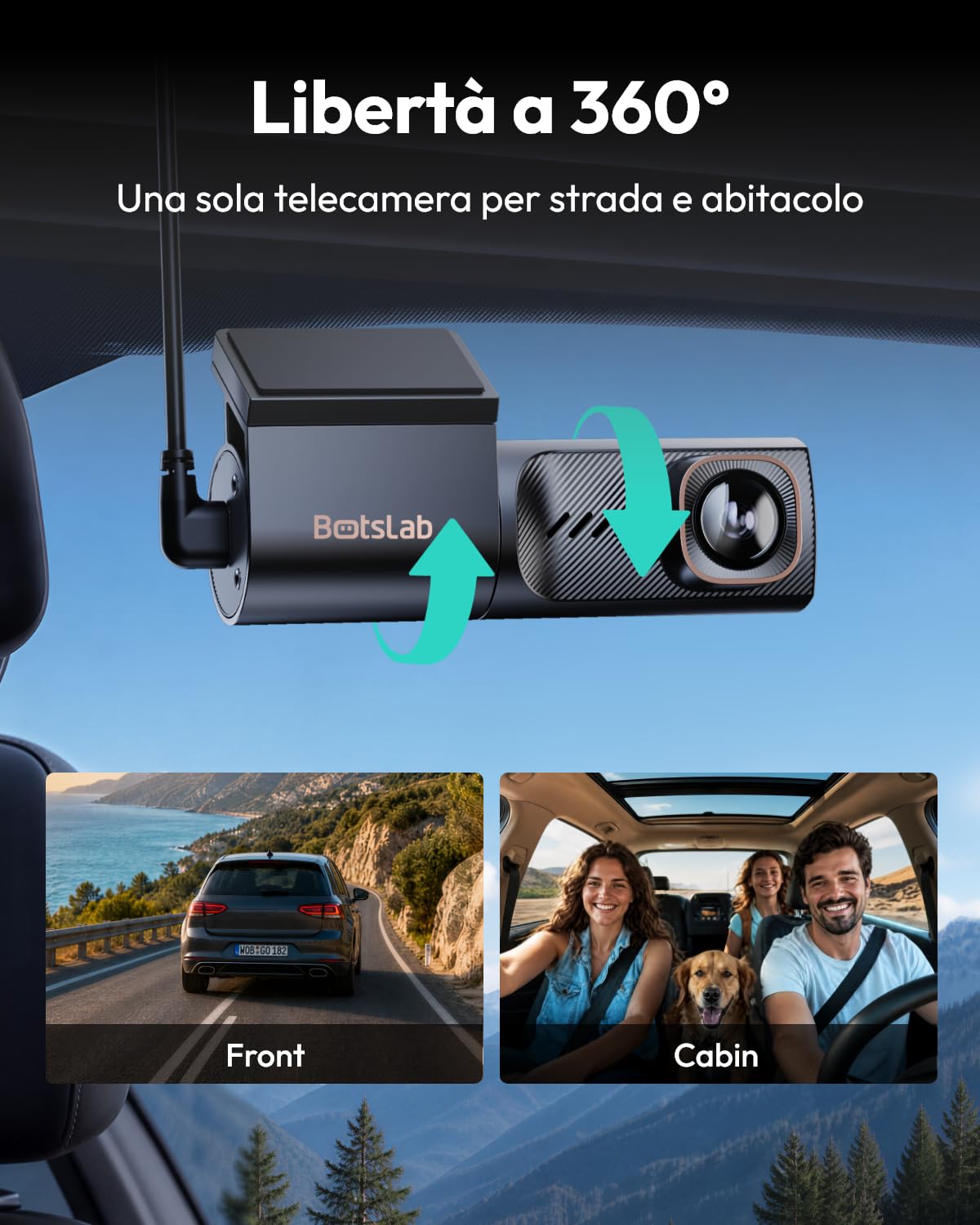 Botslab HK40 Plus dash cam 4K con kit 64 GB
