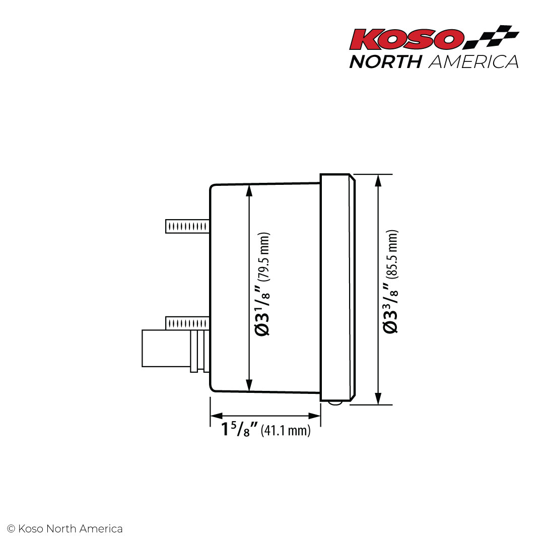 Koso TNT-01R contagiri moto 10000 giri nero