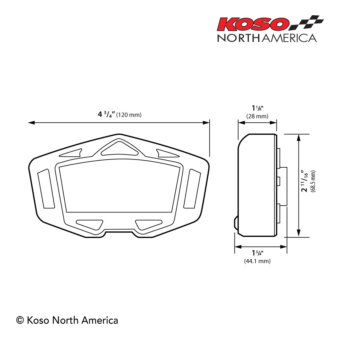 Koso DB-03R contachilometri multifunzione per Honda Grom