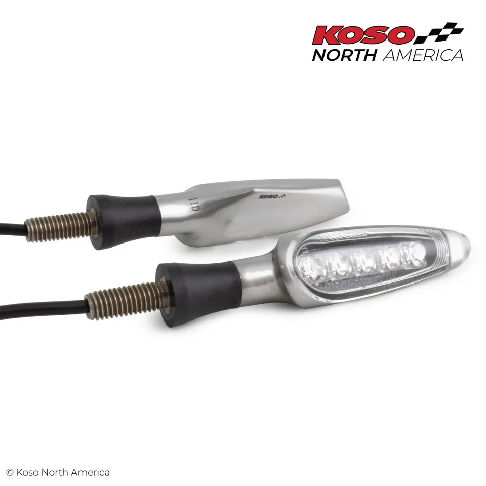 Koso Unlimited frecce LED moto cromate coppia ambra