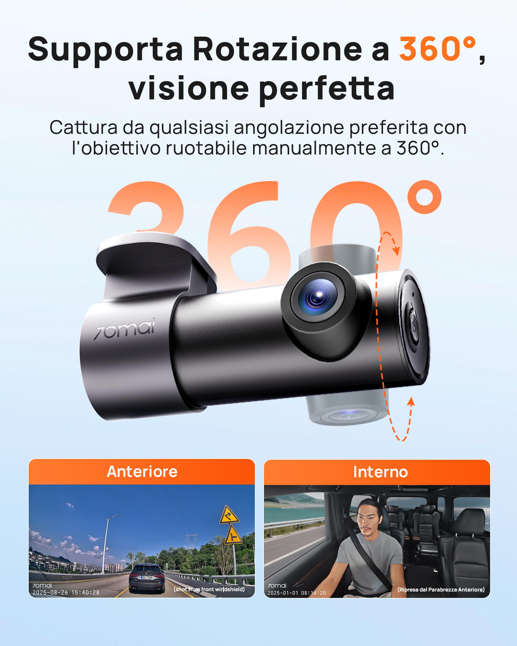70mai M310 Plus 3K Dash Cam Auto 1620P WiFi 139°