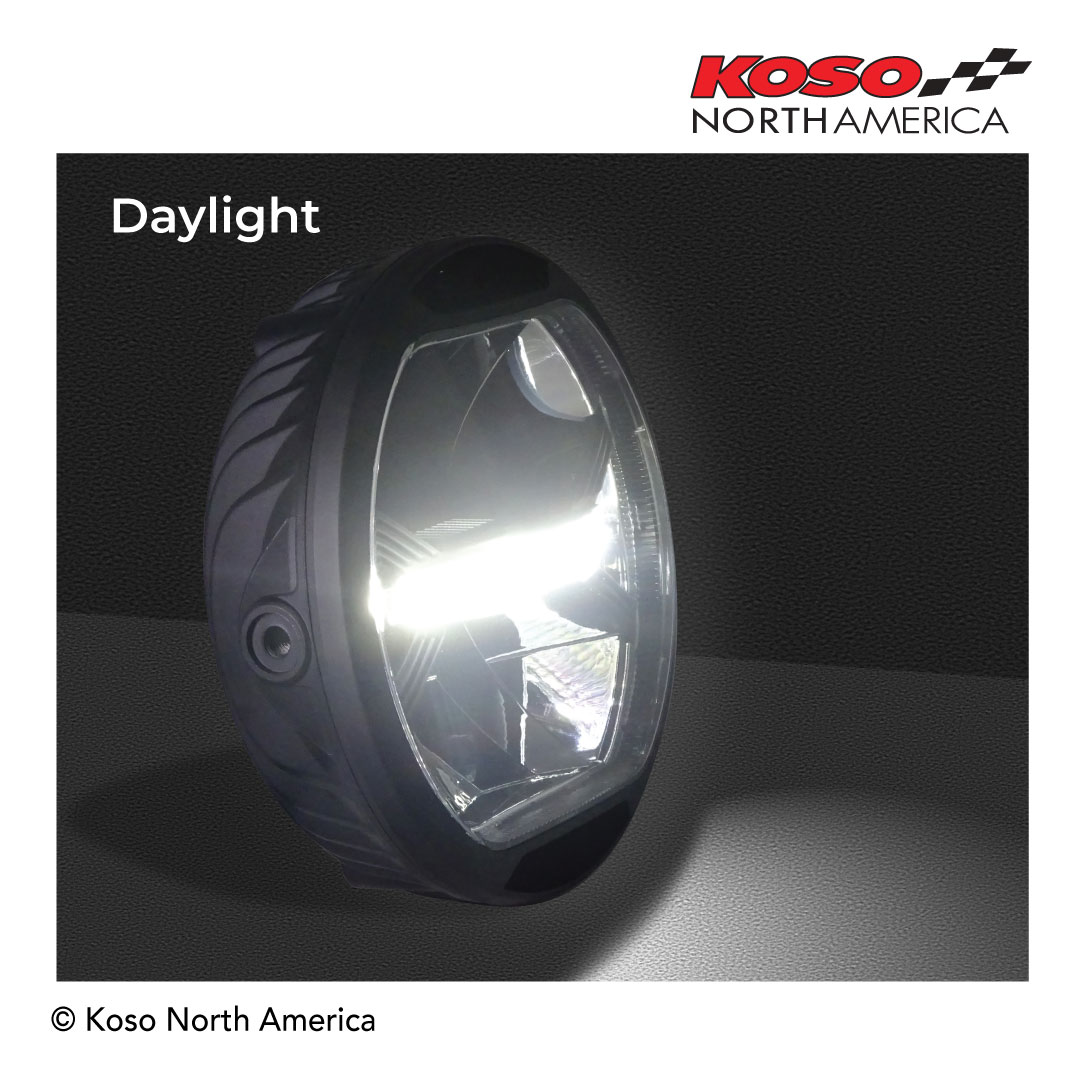 Koso Thunderbolt faro LED universale alluminio CNC DOT