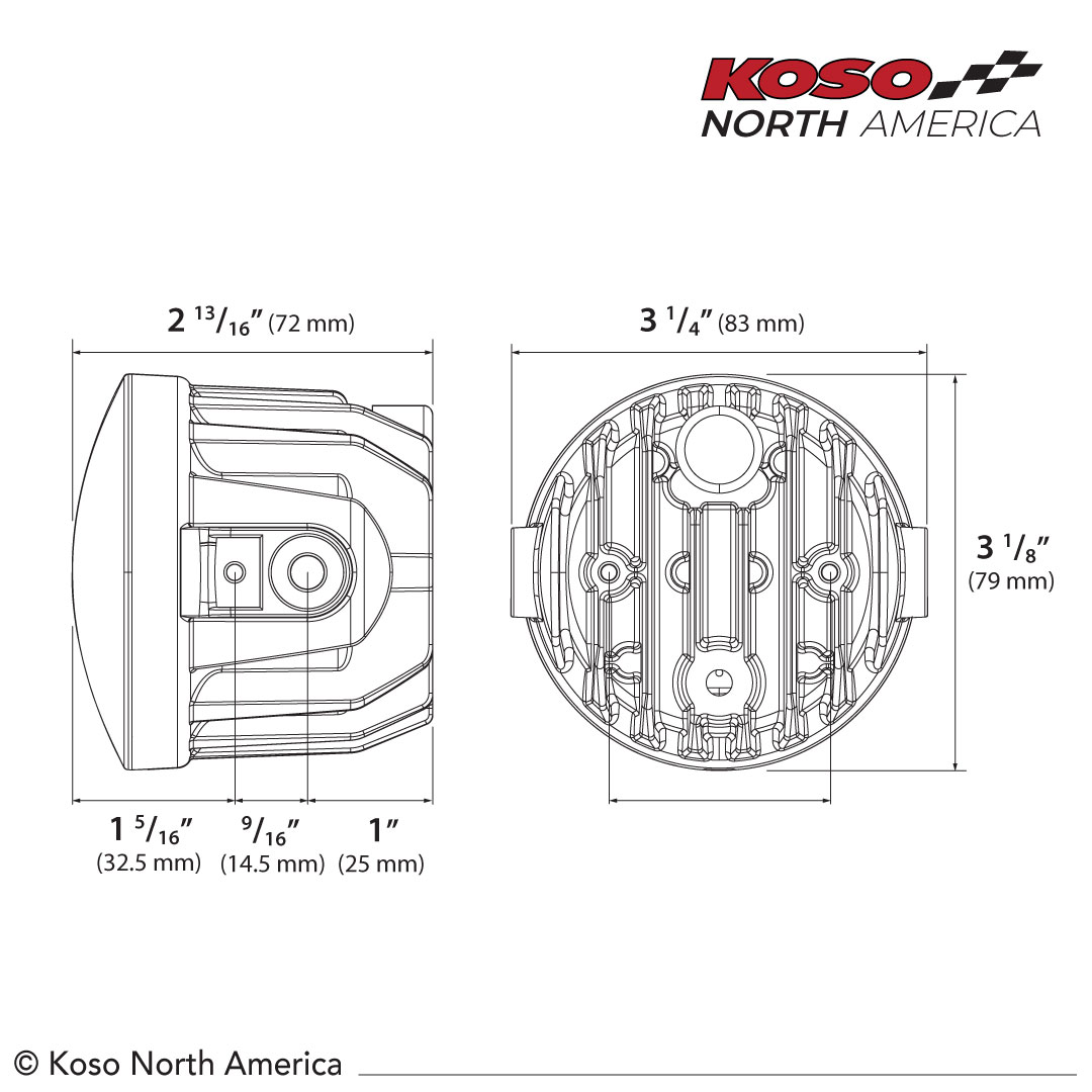 Koso Storm faro LED anteriore doppia funzione universale