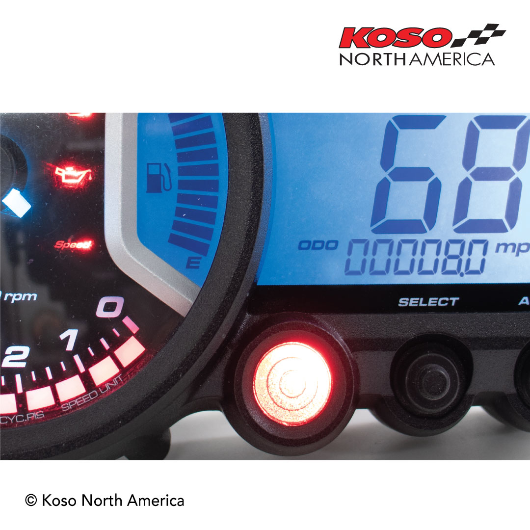 Koso RX-2 GP Style cruscotto multifunzione moto shift-light