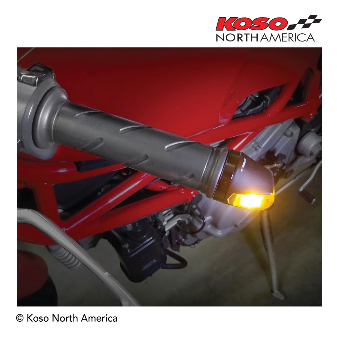 Koso Knight frecce LED manubrio luce ad alta visibilità
