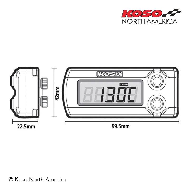 Koso EGT-01 termometro gas scarico singolo