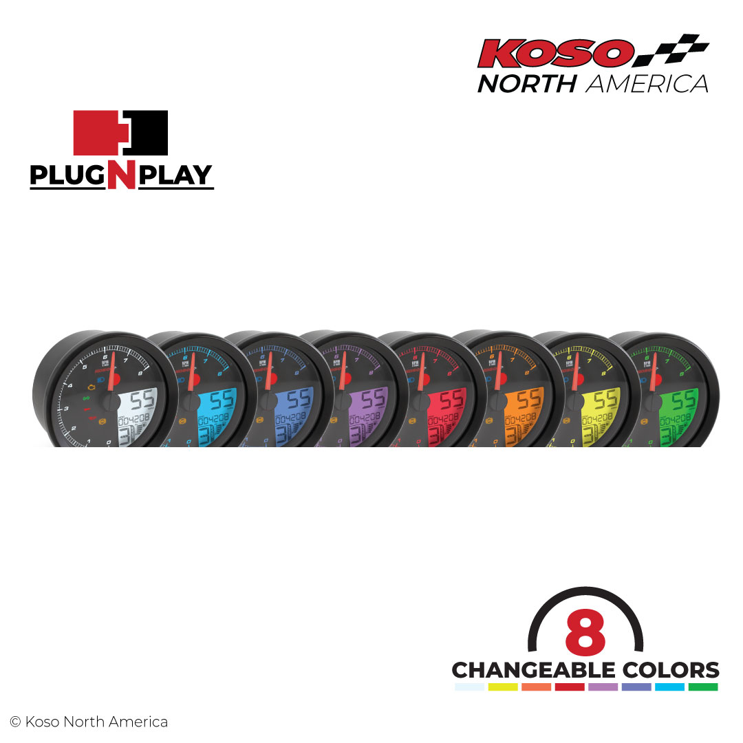 Koso TNT-B strumento multifunzione Yamaha Bolt nero
