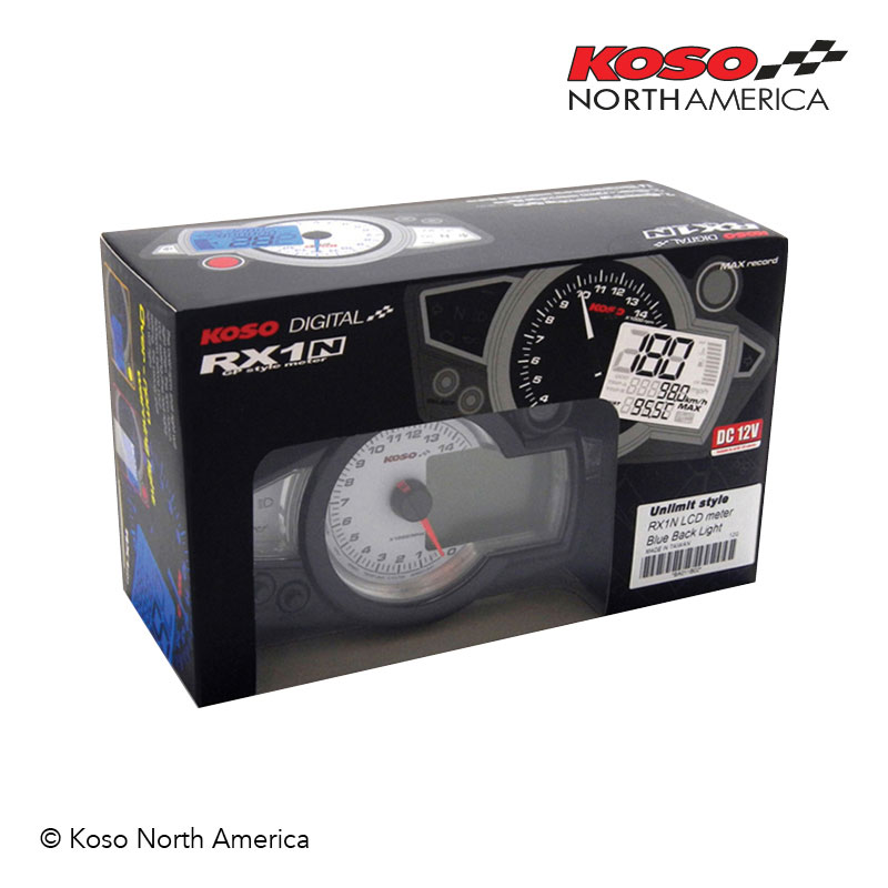 Koso RX-1N quadro strumenti moto multifunzione nero