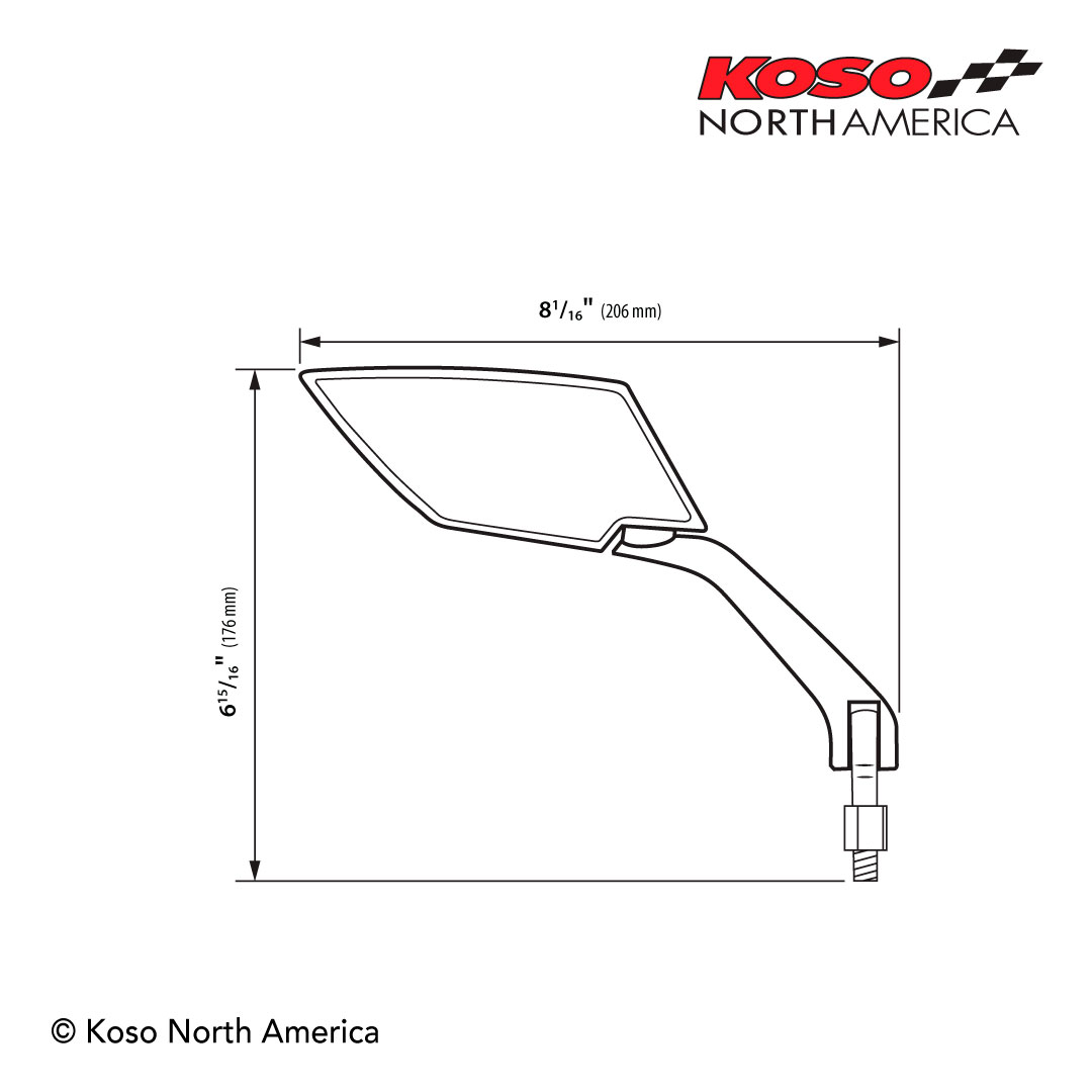 Koso TT-Style specchietti moto carbonio M10