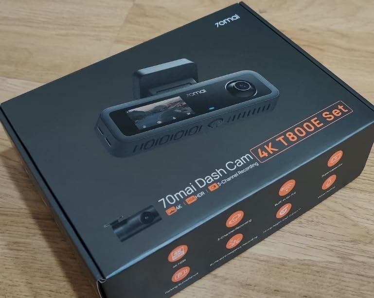 70mai T800E dash cam auto 3 canali 4K+1080P con HDR