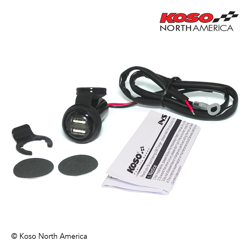 Koso Dual USB adattatore doppia presa USB moto universale