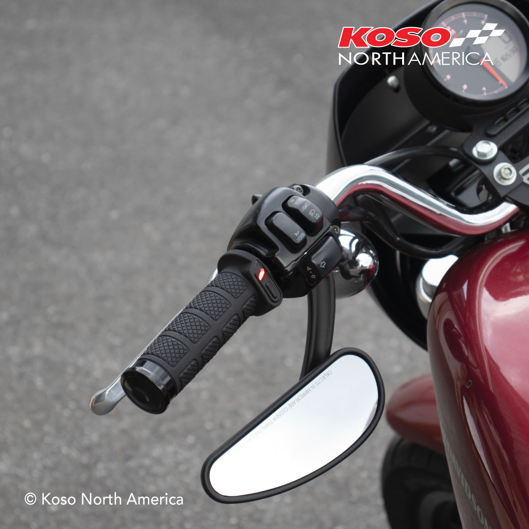 Koso Titan-II manopole riscaldate nero Harley cavo gas 5 livelli
