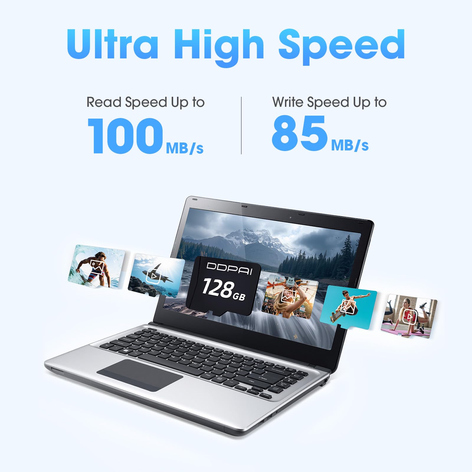 DDPAI 128GB scheda SD 4K U3 V30 A1