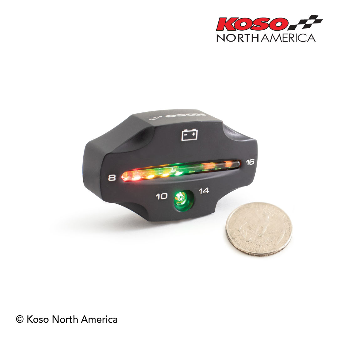 Koso CNC voltmetro LED alluminio con allarme