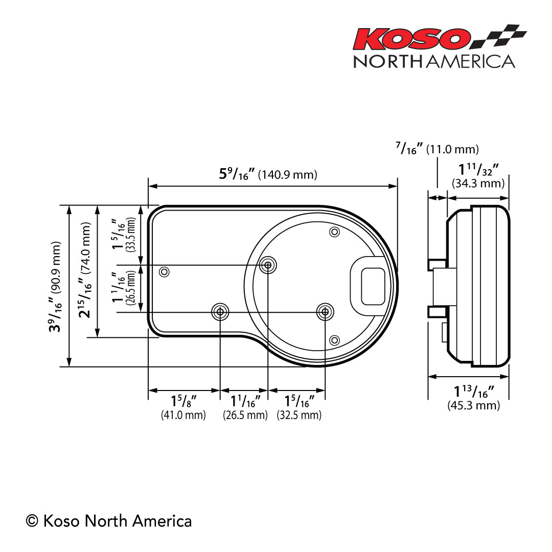 Koso RX-3 contachilometri multifunzione TFT universale