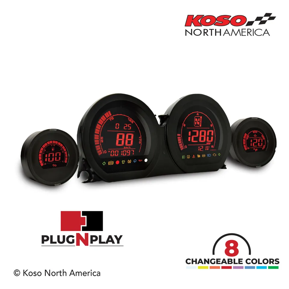 Koso HD-03 kit 4 strumenti LCD Harley 2014-2023