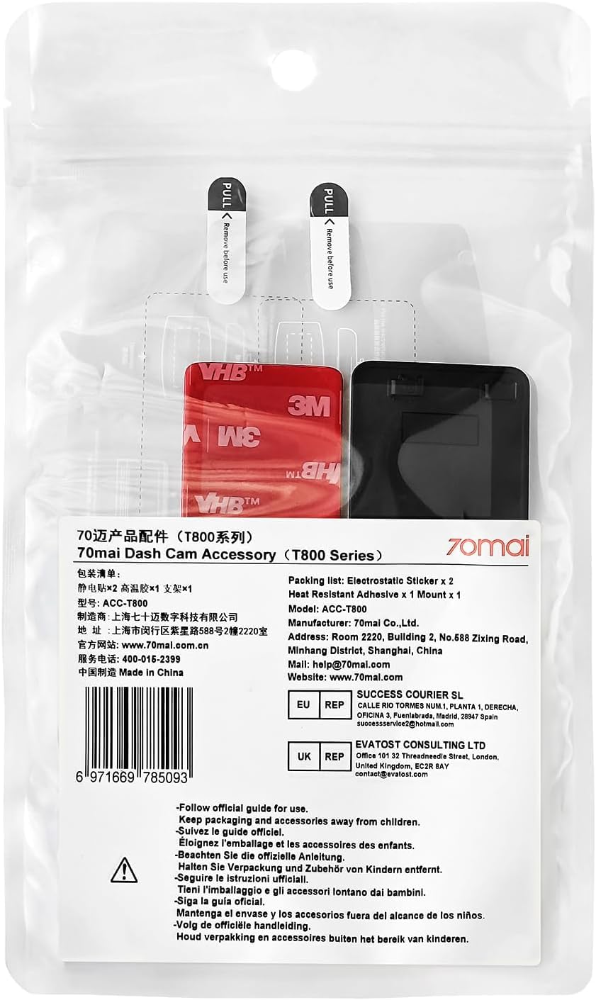 70mai M310 Plus supporto dash cam kit montaggio 4 pezzi