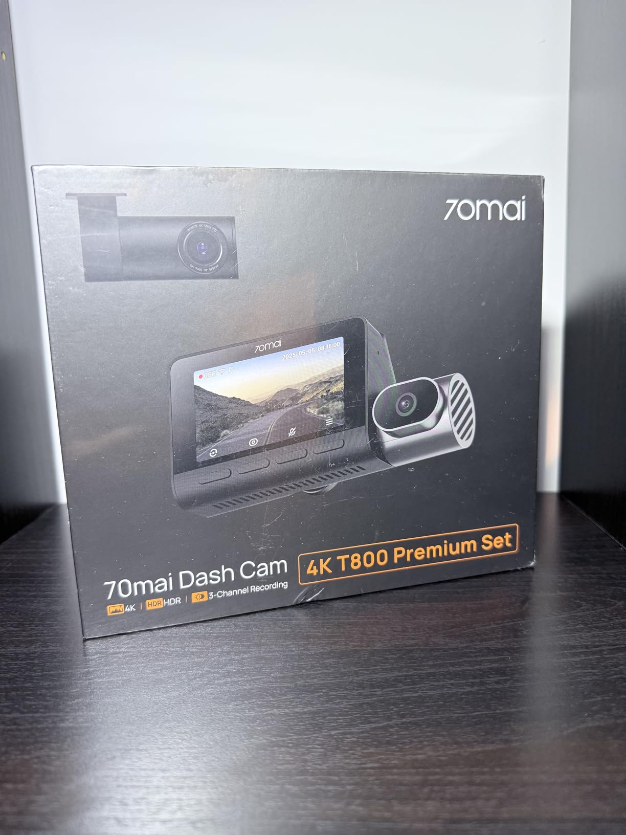 70mai T800 dash cam auto 3 canali 4K 128GB HDR