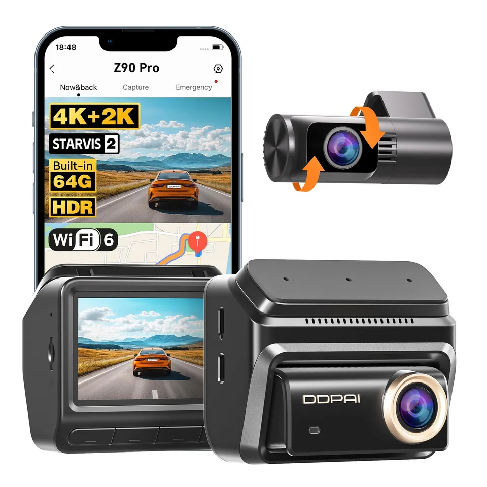 DDPAI Z90 Pro dash cam auto 4K+2K 64GB GPS ADAS