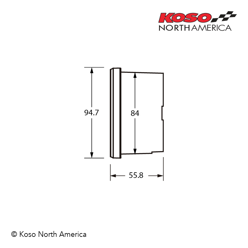 Koso HD-04 contachilometri moto 4 pollici nero