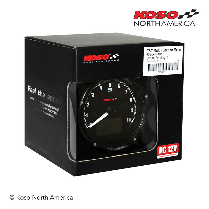 Koso TNT-01 contachilometri Harley cromo bianco