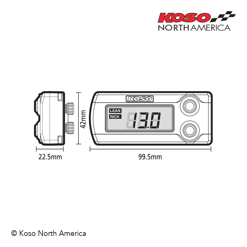 Koso Wideband misuratore aria/benzina retroilluminato