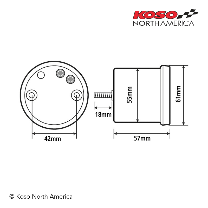 Koso GP Style contagiri moto bianco con temperatura